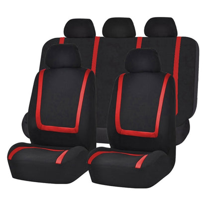 Universal Car Seat Cover Polyester Fabric Automobile Seat Covers Car Seat Cover Vehicle Seat Protector Interior Accessories 4pcs Set Black - Seat Accessories by PMC Jewellery | Online Shopping South Africa | PMC Jewellery | Buy Now Pay Later Mobicred