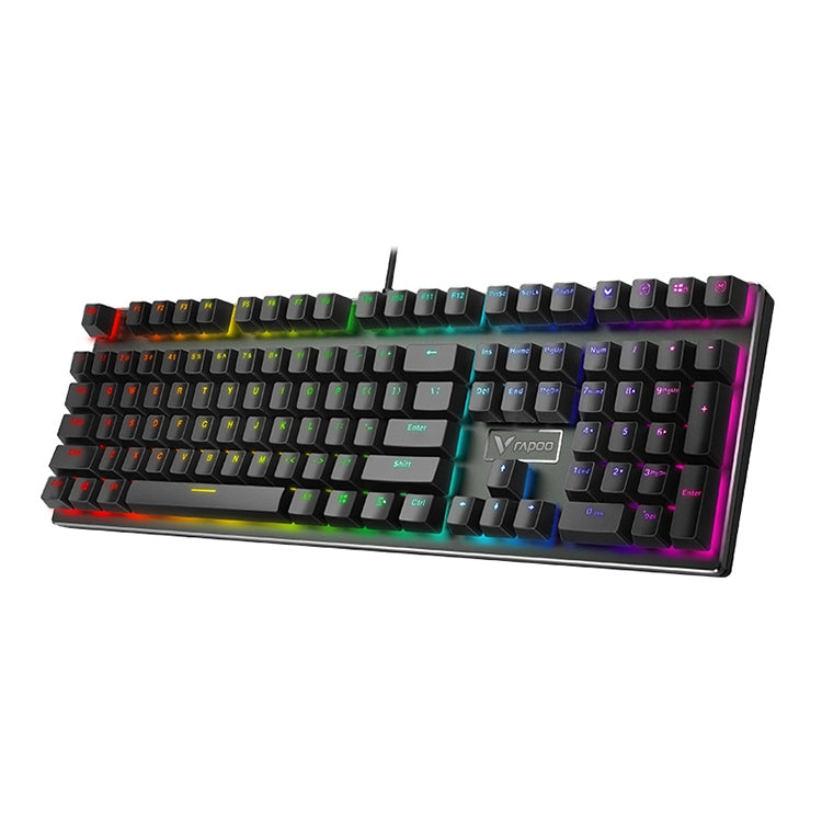 Rapoo V700RGB 104 Keys USB Wired Game Computer without Punching Mechanical Keyboard(Tea Shaft) - Wired Keyboard by Rapoo | Online Shopping South Africa | PMC Jewellery | Buy Now Pay Later Mobicred