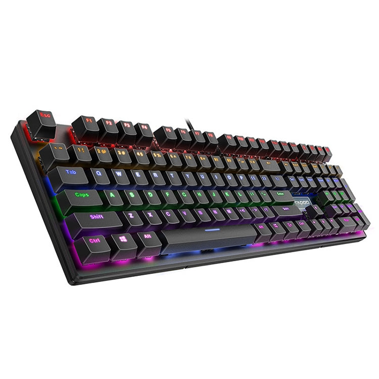 Rapoo V700S 104 Keys Mixed Color Backlight USB Wired Game Computer Without Punching Mechanical Keyboard(Black Shaft) - Wired Keyboard by Rapoo | Online Shopping South Africa | PMC Jewellery | Buy Now Pay Later Mobicred