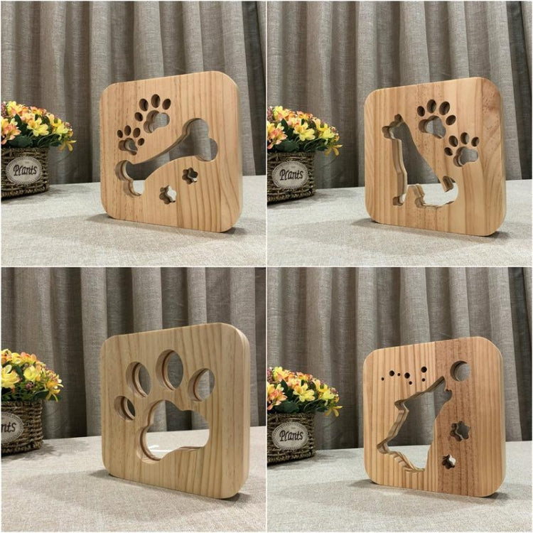 Creative Shape Wooden Night Lamp Bedroom Decoration Warm Light LED(Paw) - Novelty Lighting by PMC TechLife | Online Shopping South Africa | PMC TechLife | Buy Now Pay Later Mobicred