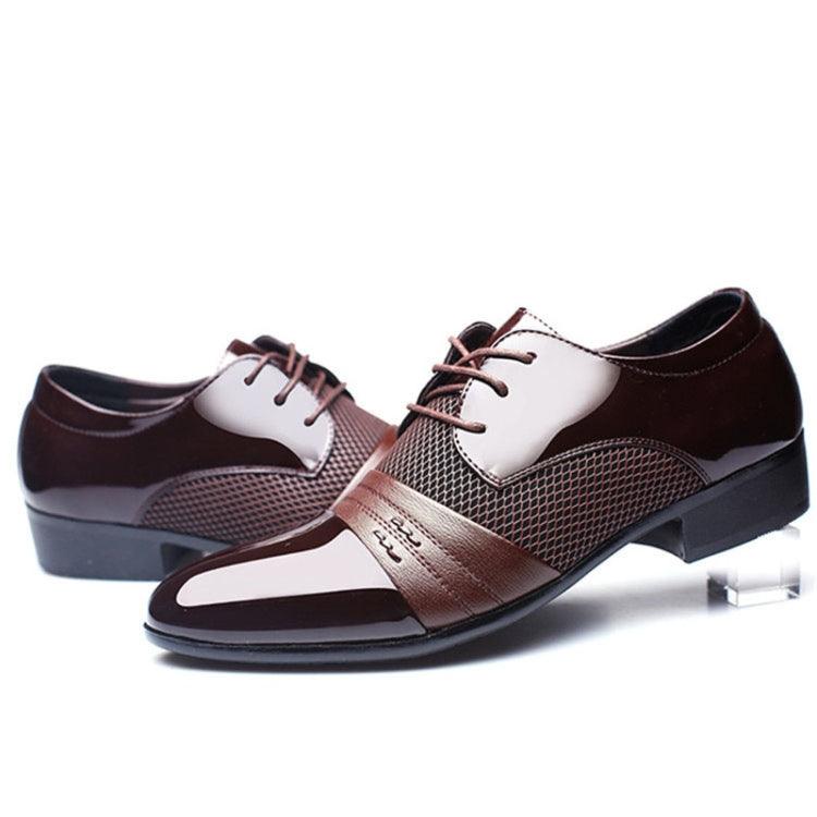 Flat Shoes Breathable Men Business Dress Shoes, Size:48(Brown) - Formal Shoes by PMC Jewellery | Online Shopping South Africa | PMC Jewellery