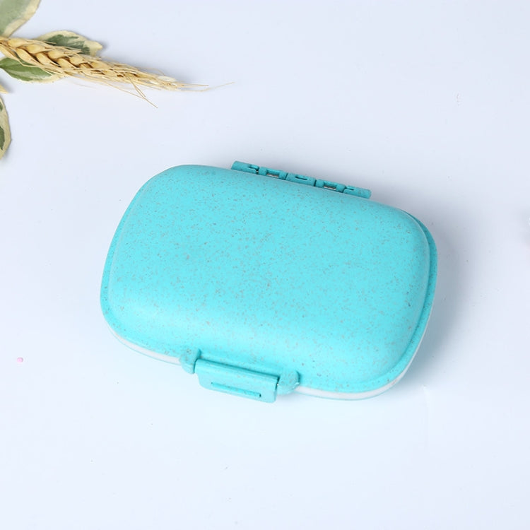 3 PCS 8-Grid Double-layer Portable Mini Straw Pill Storage Box(Wheat Blue) - free shipping - PMC TechLife - Order now!