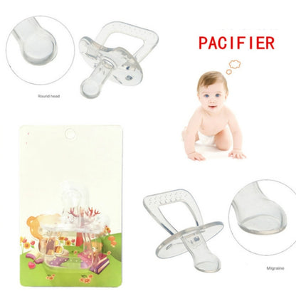 Baby Products Full Silicone Round Head Thumb Transparent Pacifier(Round Head) - Cups & Silicone Nipple by PMC Jewellery | Online Shopping South Africa | PMC Jewellery | Buy Now Pay Later Mobicred