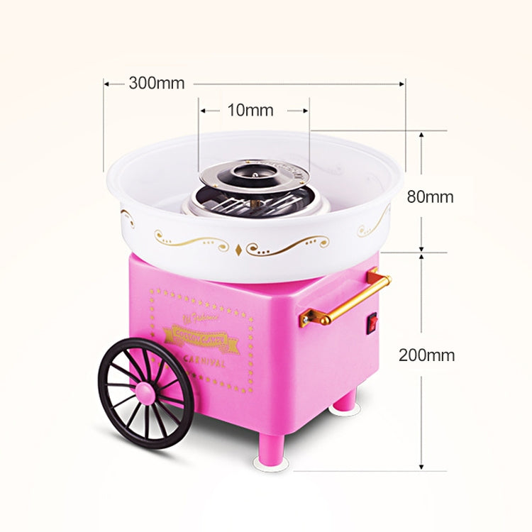 Retro Trolley Mini Cotton Candy Machine, Specification:U.S. Regulations 110 V(Pink) - free shipping - PMC TechLife - Order now!