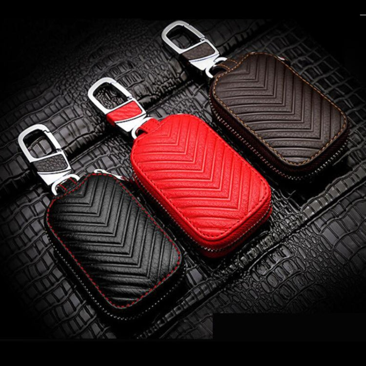 Multifunctional Hook Up Leather Car Key Bag(Black) - free shipping - PMC TechLife - Order now!