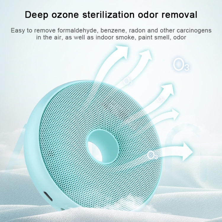 Portable Donut Electric Air Purifier Home Car Anion Ozone Deodorizer(Green) - free shipping - PMC TechLife - Order now!