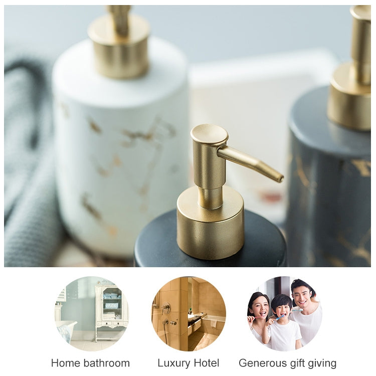 400ML Bathroom Hand Soap Bottle Shower Gel Bottle Ceramic Bottling(White) - free shipping - PMC TechLife - Order now!
