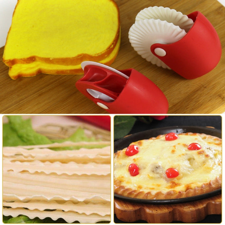 Baking Tools Pasta Cutting Wheel Hemming Wheel Manual Noodle Cutter Roller Knife Creative Kitchen Gadgets(Point Cut) - Baking Pastry Tools by PMC TechLife | Online Shopping South Africa | PMC TechLife | Buy Now Pay Later Mobicred