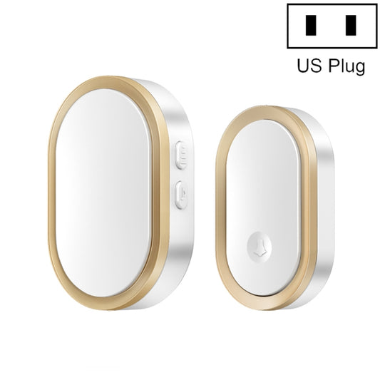 CACAZI A99 Home Smart Remote Control Doorbell Elderly Pager, Style:US Plug(Golden) - Wireless Doorbell by CACAZI | Online Shopping South Africa | PMC Jewellery | Buy Now Pay Later Mobicred