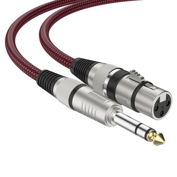 30m Red and Black Net TRS 6.35mm Male To Caron Female Microphone XLR Balance Cable - Microphone Audio Cable & Connector by PMC Jewellery | Online Shopping South Africa | PMC Jewellery | Buy Now Pay Later Mobicred