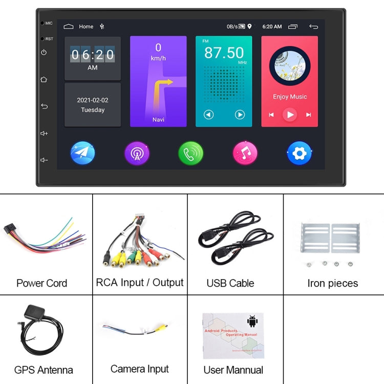 A2799 10 Inch Android WiFi 2+32G Central Control Large screen Universal Car Navigation Reversing Video Player, Style:Standard - Car MP3 & MP4 & MP5 by PMC Jewellery | Online Shopping South Africa | PMC Jewellery | Buy Now Pay Later Mobicred