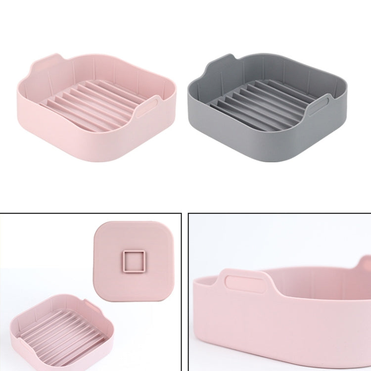 Air Fryer Silicone Grill Pan Accessories, Size: Square 20.5 cm(Gray) - Baking mat & Bakewares by PMc TechLife | Online Shopping South Africa | PMc TechLife | Buy Now Pay Later Mobicred