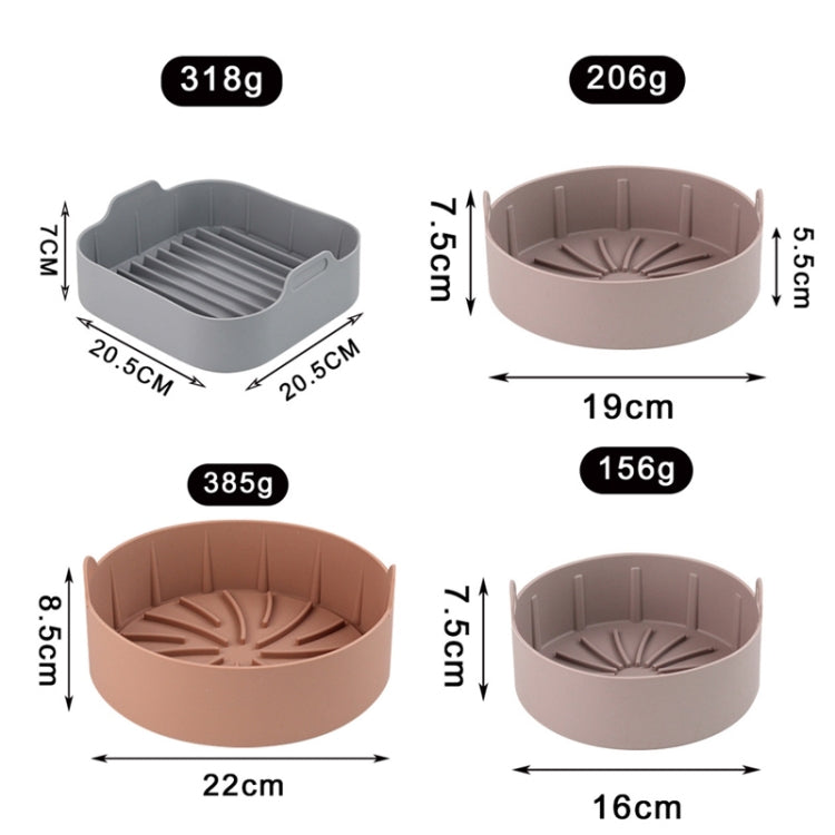 Air Fryer Silicone Grill Pan Accessories, Size: Round 16 cm(Pink) - Baking mat & Bakewares by PMc TechLife | Online Shopping South Africa | PMc TechLife | Buy Now Pay Later Mobicred