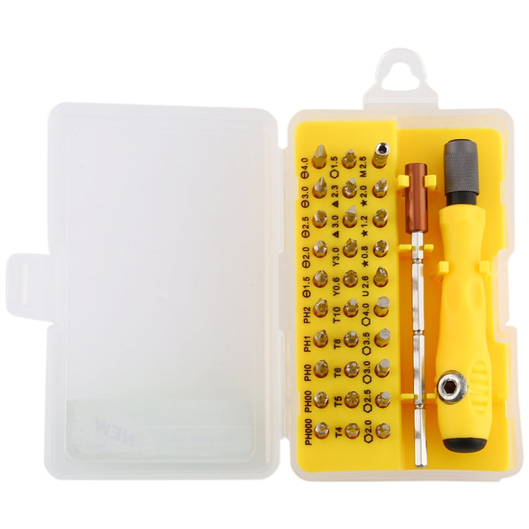 32-in-1 CRV Steel Mobile Phone Disassembly Repair Tool Multi-function Combination Screwdriver Set(Yellow) - free shipping - PMC TechLife - Order now!
