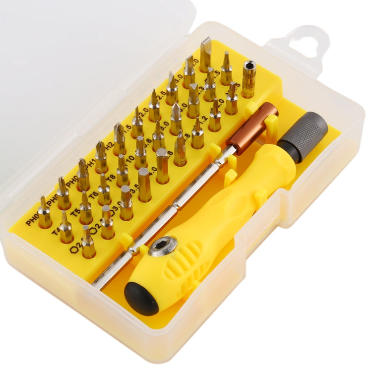 32-in-1 CRV Steel Mobile Phone Disassembly Repair Tool Multi-function Combination Screwdriver Set(Yellow) - free shipping - PMC TechLife - Order now!