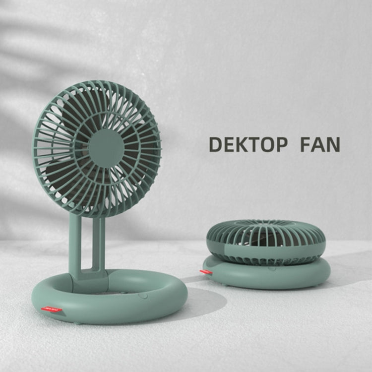 Desktop Folding Fan USB Charging Circulation Fan Mini Handheld Portable Laying Fan(Green) - Electric Fans by PMC Jewellery | Online Shopping South Africa | PMC Jewellery | Buy Now Pay Later Mobicred