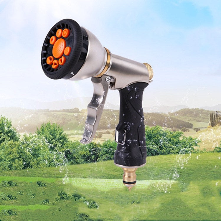 Electroplating Multifunctional High-pressure Water Gun 9 Function Front Trigger Car Wash Water Gun - Car Washer & Accessories by PMC TechLife | Online Shopping South Africa | PMC TechLife | Buy Now Pay Later Mobicred