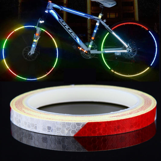 3 Rolls Bicycle Mountain Bike Motorcycle Sticker Car Contour Reflective Sticker Night Riding Reflective Sticker 1 x 800cm(Red White) - Decorative Accessories by PMC Jewellery | Online Shopping South Africa | PMC Jewellery | Buy Now Pay Later Mobicred