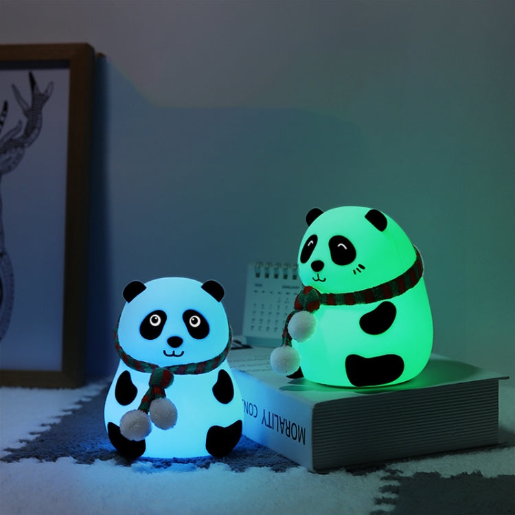 Cute Panda Night Light USB Charging Touch Control Colorful Silicone Bedside Lamp(Big Eyes) - free shipping - PMc TechLife - Order now!
