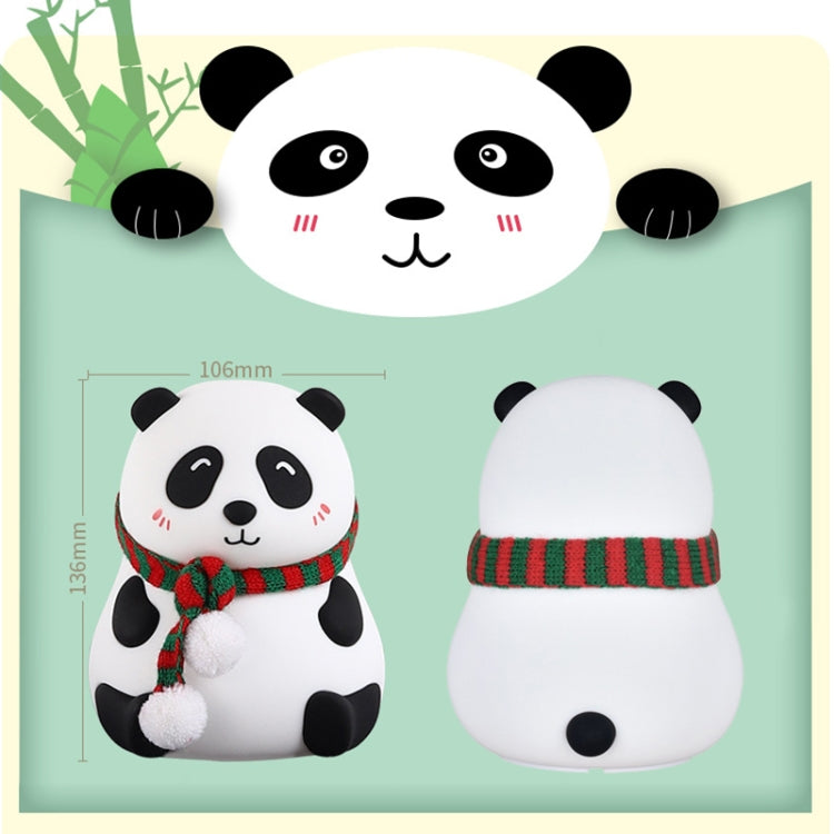 Cute Panda Night Light USB Charging Touch Control Colorful Silicone Bedside Lamp(Big Eyes) - free shipping - PMc TechLife - Order now!
