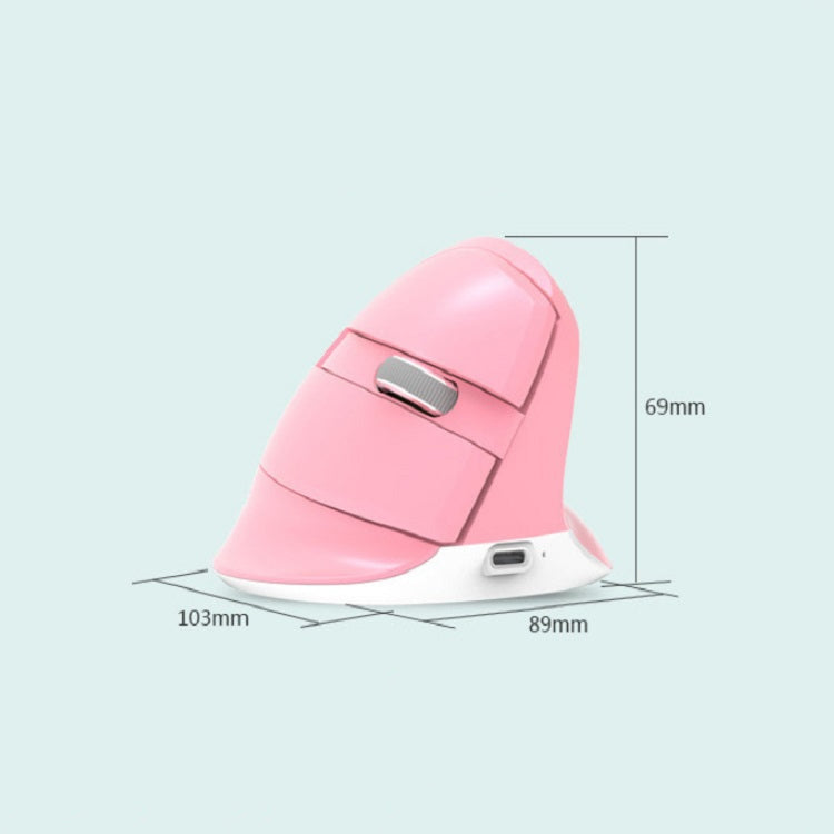 DELUX M618Mini Colorful Wireless Luminous Vertical Mouse Bluetooth Rechargeable Vertical Mouse(Elegant black) - free shipping - PMC Jewellery - Order now!