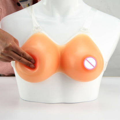 Cross-dressing Prosthetic Breast Conjoined Silicone Fake Breasts for Men Disguised as Women Breasts Fake Breasts, Size:500g, Style:Transparent Shoulder Strap Paste(Complexion) - Fake Breasts by PMC Jewellery | Online Shopping South Africa | PMC Jewellery