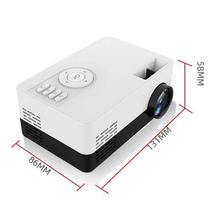 S261/J16 Home Mini HD 1080P Portable LED Projector, Support TF Card / AV / U Disk, Plug Specification:US Plug(Yellow White) - Mini Projector by PMC Jewellery | Online Shopping South Africa | PMC Jewellery | Buy Now Pay Later Mobicred