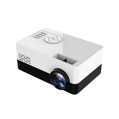 S261/J16 Home Mini HD 1080P Portable LED Projector, Support TF Card / AV / U Disk, Plug Specification:EU Plug(White Black) - Mini Projector by PMC Jewellery | Online Shopping South Africa | PMC Jewellery | Buy Now Pay Later Mobicred