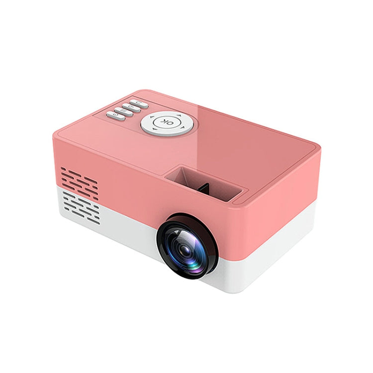 S261/J16 Home Mini HD 1080P Portable LED Projector, Support TF Card / AV / U Disk, Plug Specification:AU Plug(Pink White) - Mini Projector by PMC Jewellery | Online Shopping South Africa | PMC Jewellery | Buy Now Pay Later Mobicred