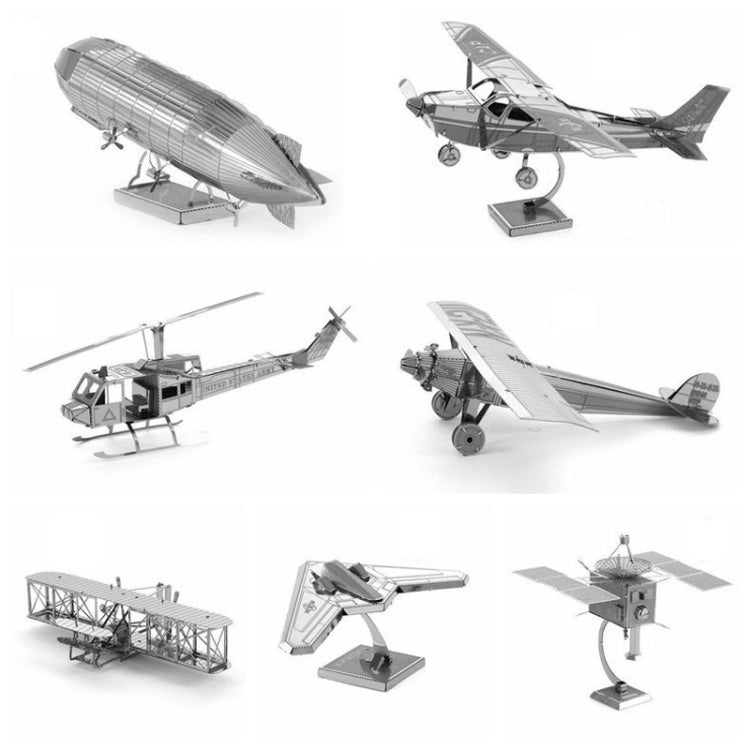 3 PCS 3D Metal Assembly Model DIY Puzzle, Style: Wright Brothers Aircraft - Puzzle Toys by PMC Jewellery | Online Shopping South Africa | PMC Jewellery