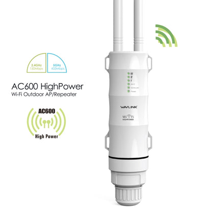 WAVLINK AC600 AP 2.4G/5G Dual Frequency Outdoor High Power Repeater, Pulg Type:US Plug - Wireless Routers by WAVLINK | Online Shopping South Africa | PMC Jewellery | Buy Now Pay Later Mobicred