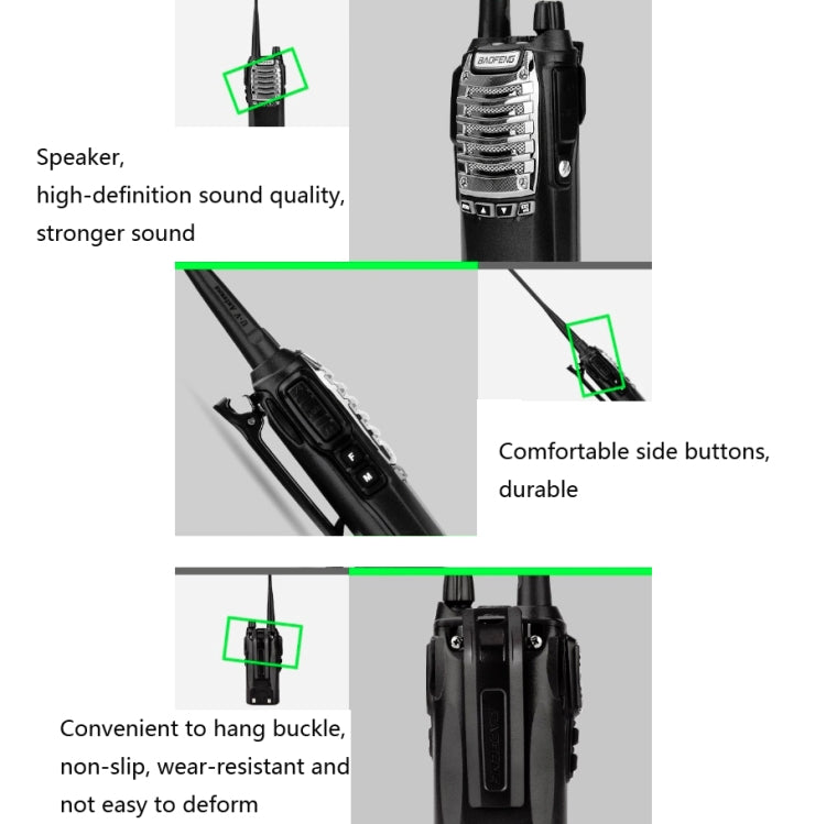 Baofeng UV-8D 8W High-power Dual-transmit Button Multifunctional Walkie-talkie, Plug Specifications:US Plug - Handheld Walkie Talkie by Baofeng | Online Shopping South Africa | PMC Jewellery | Buy Now Pay Later Mobicred