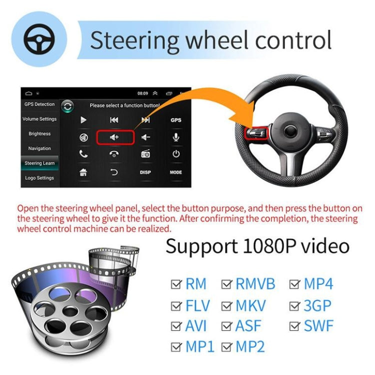 Universal Machine Android Smart Navigation Car Navigation DVD Reversing Video Integrated Machine, Size:10inch 2+16G, Specification:Standard - Car DVD by PMC Jewellery | Online Shopping South Africa | PMC Jewellery | Buy Now Pay Later Mobicred