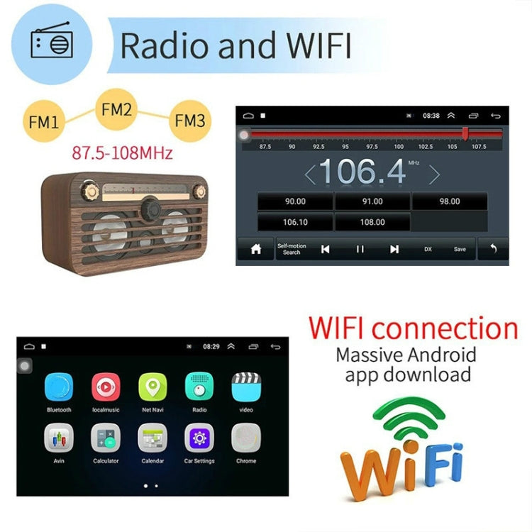 Universal Machine Android Smart Navigation Car Navigation DVD Reversing Video Integrated Machine, Size:9inch 1+16G, Specification:Standard+4 Lights Camera - Car DVD by PMC TechLife | Online Shopping South Africa | PMC TechLife | Buy Now Pay Later Mobicred
