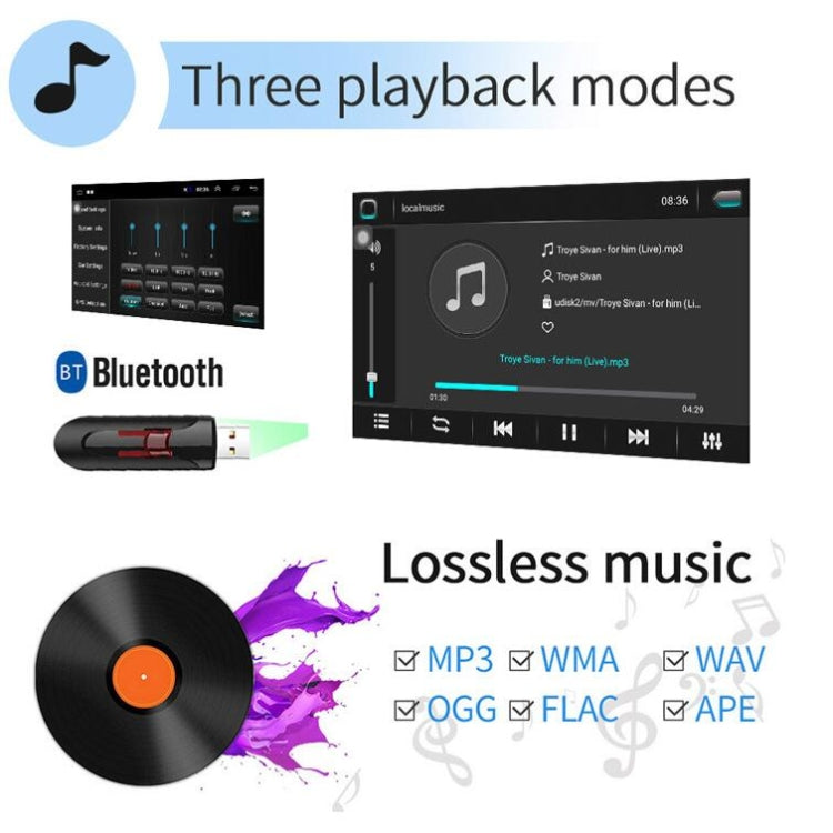 Universal Machine Android Smart Navigation Car Navigation DVD Reversing Video Integrated Machine, Size:9inch 2+16G, Specification:Standard+8 Lights Camera - Car DVD by PMC TechLife | Online Shopping South Africa | PMC TechLife | Buy Now Pay Later Mobicred