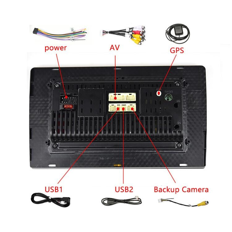 Universal Machine Android Smart Navigation Car Navigation DVD Reversing Video Integrated Machine, Size:9inch 2+32G, Specification:Standard+12 Lights Camera - Car DVD by PMC TechLife | Online Shopping South Africa | PMC TechLife | Buy Now Pay Later Mobicred