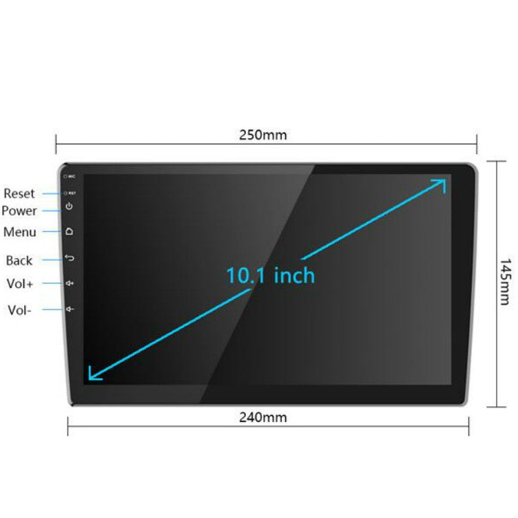 Universal Machine Android Smart Navigation Car Navigation DVD Reversing Video Integrated Machine, Size:10inch 2+16G, Specification:Standard+12 Lights Camera - Car DVD by PMC TechLife | Online Shopping South Africa | PMC TechLife | Buy Now Pay Later Mobicred