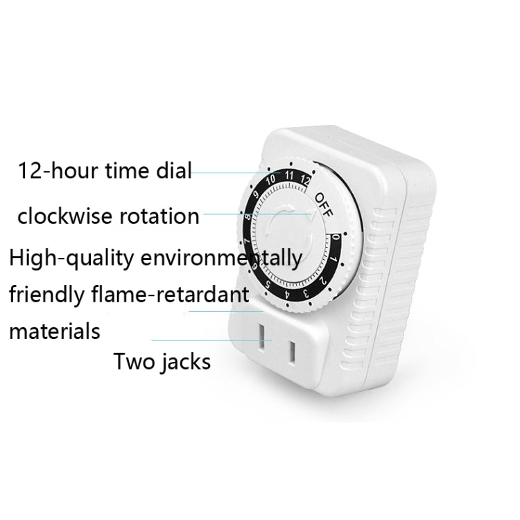 2 PCS ChangXin Electric Vehicle Timer Charger Mechanical Timer Socket Countdown Off Timer Socket(CX-05 110V) - Battery Charger by ChangXin | Online Shopping South Africa | PMC Jewellery | Buy Now Pay Later Mobicred