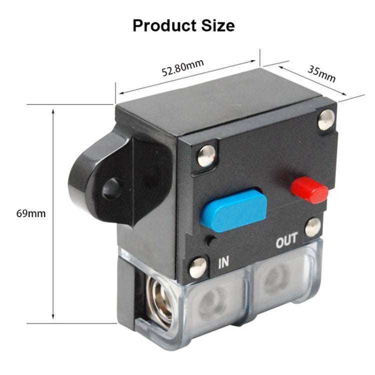 80A Auto Circuit Breaker Car Audio Fuse Holder Power Insurance Automatic Switch(Blue) - Fuse by PMC Jewellery | Online Shopping South Africa | PMC Jewellery | Buy Now Pay Later Mobicred