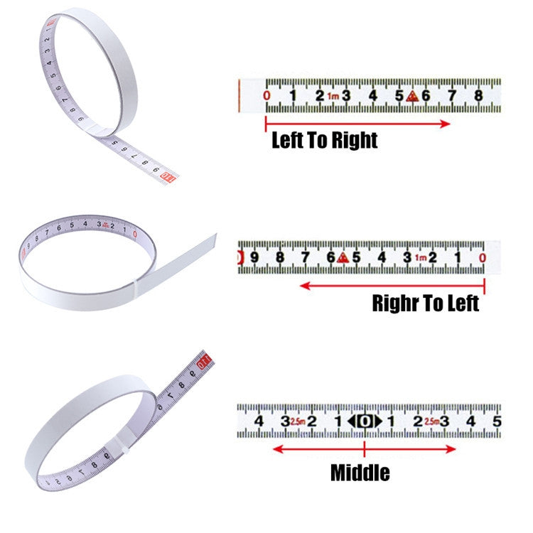 1m Sticky Scale Steel Ruler with Glue Scale Tape Measure Self-adhesive Ruler, Specification:Middle Point - Measuring Tools by PMC Jewellery | Online Shopping South Africa | PMC Jewellery