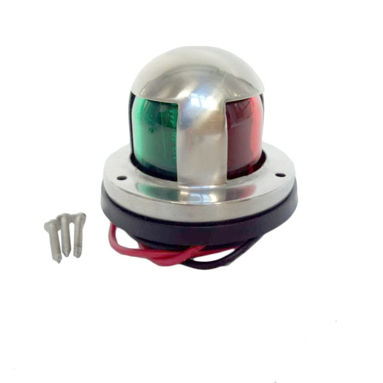 4W 12V IP65 Waterproof Stainless Steel Two-color Marine Signal Light Red and Green LED Lights - Marine Accessories & Parts by PMC Jewellery | Online Shopping South Africa | PMC Jewellery | Buy Now Pay Later Mobicred