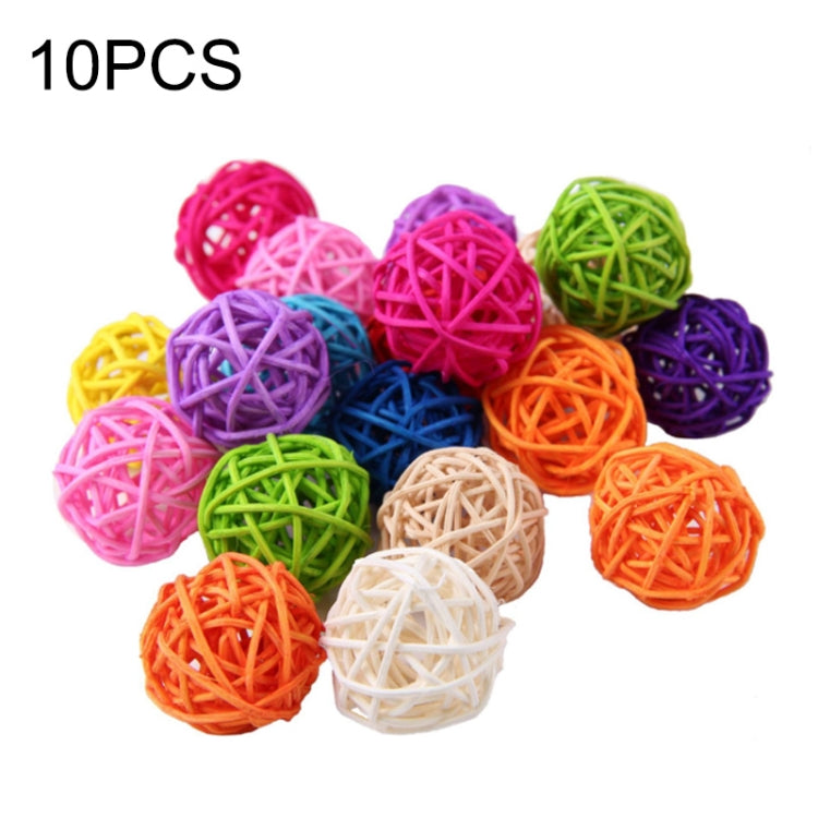 10 PCS Artificial Straw Ball For Birthday Party Wedding Christmas Home Decor(Mixed) - Ornaments by PMC Jewellery | Online Shopping South Africa | PMC Jewellery