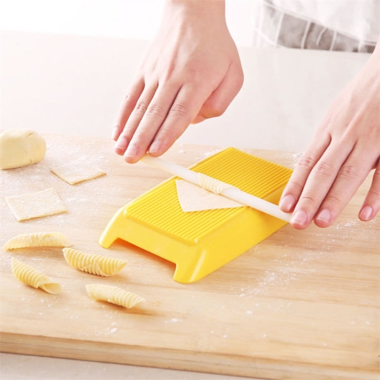Plastic Pasta Macaroni Board Spaghetti Maker Rolling Pin Mold Kitchen Tool(Yellow) - Gadgets by PMC TechLife | Online Shopping South Africa | PMC TechLife