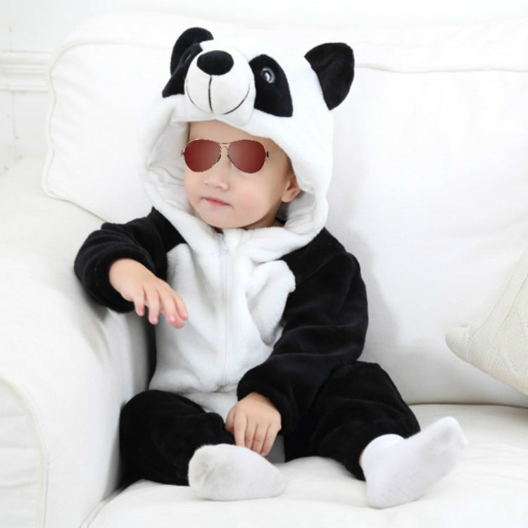 Babies Cartoon Animal Shape Flannel Jumpsuit Romper, Size:90CM(Panda) - Baby Clothing by PMC Jewellery | Online Shopping South Africa | PMC Jewellery | Buy Now Pay Later Mobicred