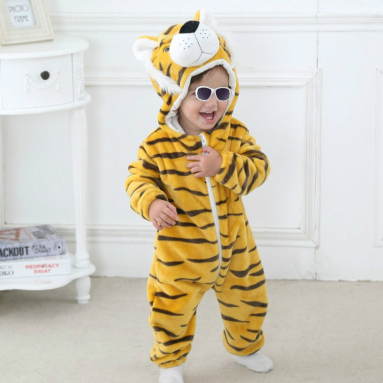 Babies Cartoon Animal Shape Flannel Jumpsuit Romper, Size:100CM(Tiger) - Baby Clothing by PMC Jewellery | Online Shopping South Africa | PMC Jewellery | Buy Now Pay Later Mobicred