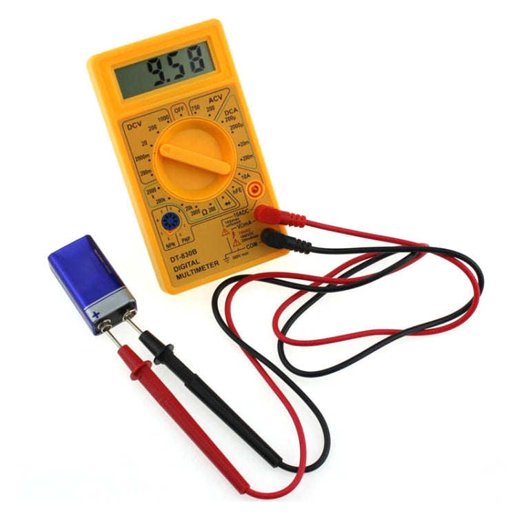 DT-830B Handheld Digital Multimeter Ammeter Voltmeter Digital Display Universal Tester Meter(Yellow) - Voltage Detector by PMC Jewellery | Online Shopping South Africa | PMC Jewellery | Buy Now Pay Later Mobicred