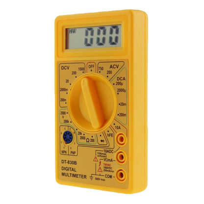 DT-830B Handheld Digital Multimeter Ammeter Voltmeter Digital Display Universal Tester Meter(Yellow) - Voltage Detector by PMC Jewellery | Online Shopping South Africa | PMC Jewellery | Buy Now Pay Later Mobicred