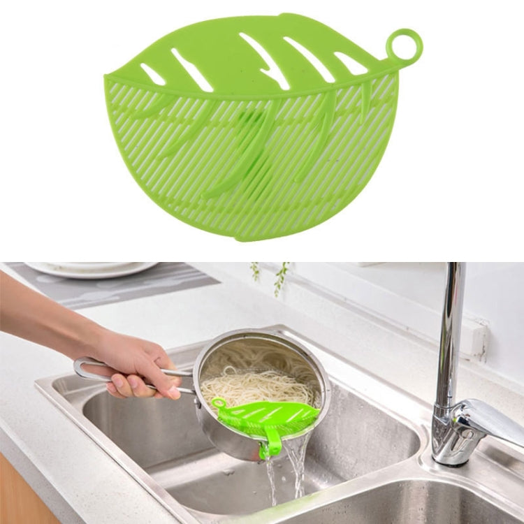 Leaf Shaped Rice Wash Gadget Noodles Beans Colanders Strainers Cleaning Tool, Size:10.5x14.5cm(Green) - Cleaning Tools by PMC Jewellery | Online Shopping South Africa | PMC Jewellery | Buy Now Pay Later Mobicred