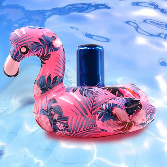 Pattern Flamingo Shape Inflatable Coaster Water Floating Drink Cup Holder - Floating Drink Holders by PMC Jewellery | Online Shopping South Africa | PMC Jewellery | Buy Now Pay Later Mobicred