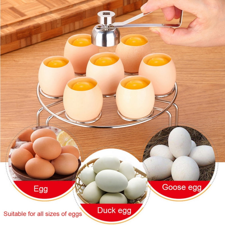 Metal Egg Scissors Egg Topper Cutter Shell Opener Stainless Steel Boiled Raw Egg Creative Kitchen Tools(Silver) - Scissors by PMC TechLife | Online Shopping South Africa | PMC TechLife